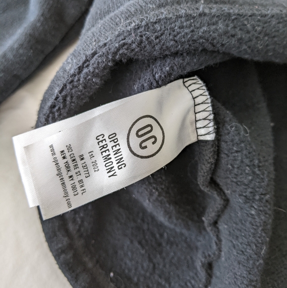 Opening Ceremony Cropped Logo Sweatshirt Black White - Picture 8 of 8